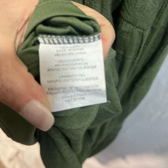 Moss Green Boho Maxi Dress for Summer and Vacation Large - Picture 6 of 13